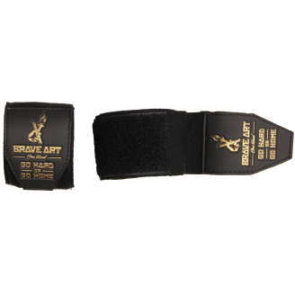 Bandages de Boxe 4,5m avec Scratch en Silicone noir et doré – Brave Art