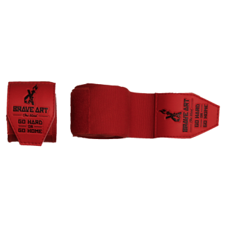 4.5 m Red and Black Boxing Hand Wraps with Silicone Velcro – Brave Art