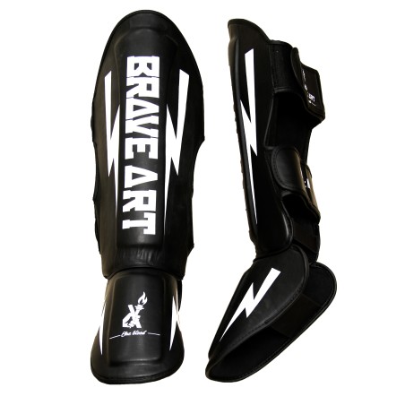 Shin & Foot Guards Classic One – Black & White | Brave Art