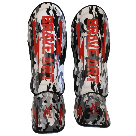 Protège-tibias et pieds Classic One Camouflage Noir et Gris – Brave Art