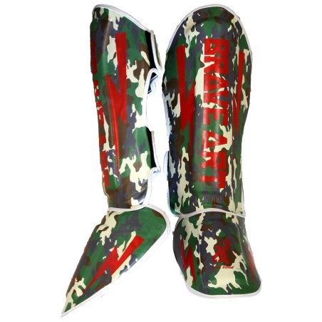 Shin & Foot Guards Classic One – Green & Beige Camo | Brave Art
