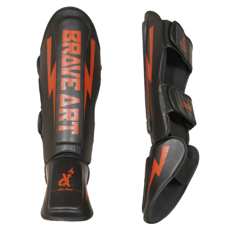 Paratibia e Piede Classic One – Nero & Rosso | Brave Art