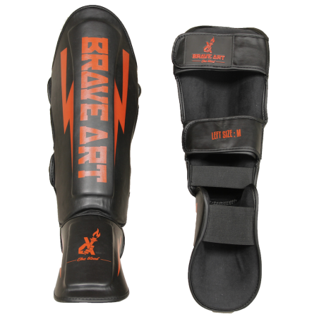 Classic One Black and Red Shin and Foot Guards – Brave Art