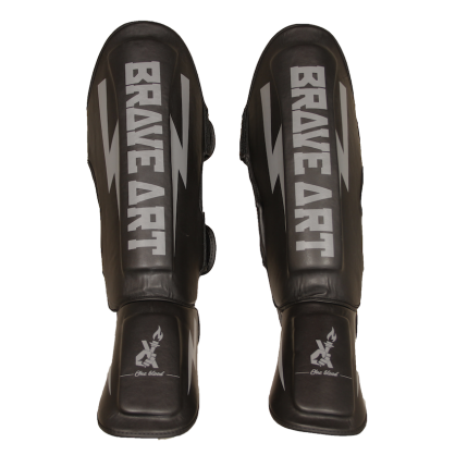Shin & Foot Guards Classic One – Black & Grey | Brave Art