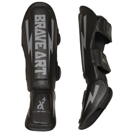 Shin & Foot Guards Classic One – Black & Grey | Brave Art
