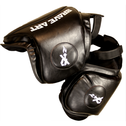 Left Combat Thigh Guard – Leather | Brave Art