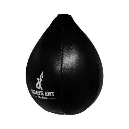 Speed Bag with Frame – Black Leather | Brave Art