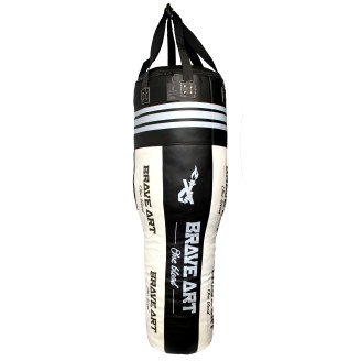 Brave Art Uppercut Boxsack aus schwarzem und weißem Leder