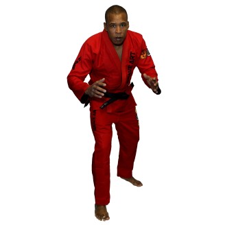Kimono Jiu-Jitsu Brasiliano Brave Art Rosso e Nero Reversibile