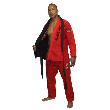 Kimono Jiu-jitsu Brésilien – Rouge & Noir Réversible | Brave Art