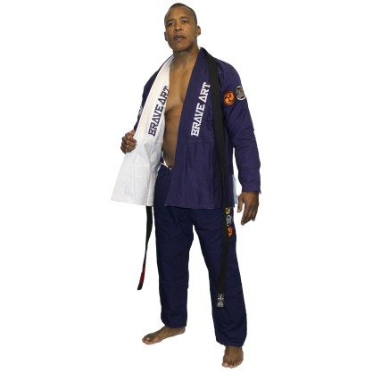 Kimono Jiu-jitsu Brésilien – Blanc & Bleu Réversible | Brave Art