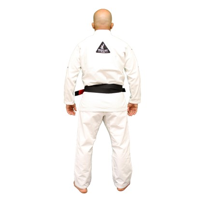 Kimono Jiu-Jitsu Brasiliano – Bianco con Ricamo Nero Side | Brave Art