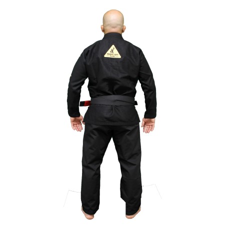 Kimono de Jiu-Jitsu Brésilien noir avec broderie dorée Side de Brave Art