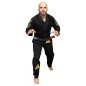 Kimono de Jiu-Jitsu Brésilien noir avec broderie dorée Side de Brave Art Kimono de Jiu-Jitsu Brésilien noir avec broderie dorée Side de Brave Art