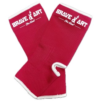 Premium Ankle Guards – Pink with White Logo | Brave Art