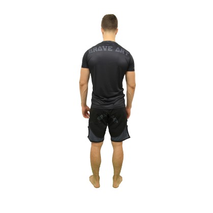 T-shirt Fast Dry Brave Art – Noir & Gris | Séchage Rapide