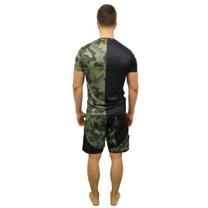 Fast Dry T-shirt Front Liner – Black & Camo Green