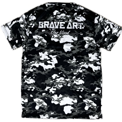T-shirt Fast Dry Camo 2.0 Brave Art – Noir, Blanc & Gris