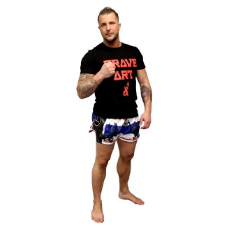 T-shirt Square Brave Art – Noir & Rouge | Style & Puissance