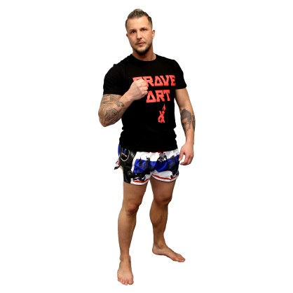 T-shirt Square Brave Art – Noir & Rouge | Style & Puissance