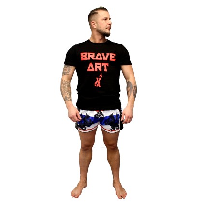T-shirt Square Brave Art – Noir & Rouge | Style & Puissance