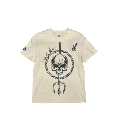 T-shirt Poseidon Brave Art – Blanc Cassé | Style & Écologie