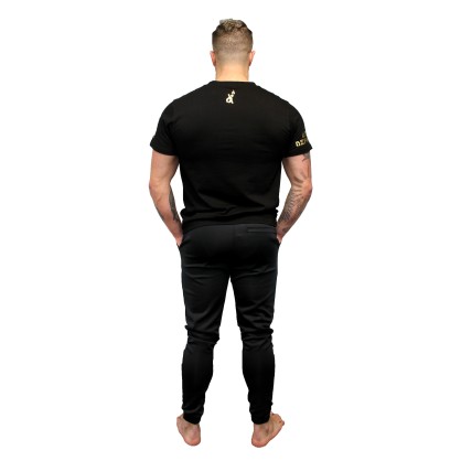 Pantaloni Jogging First Brave Art – Nero & Oro | Comfort e Stile