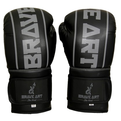 Classic One Boxhandschuhe Schwarz & Grau – Brave Art