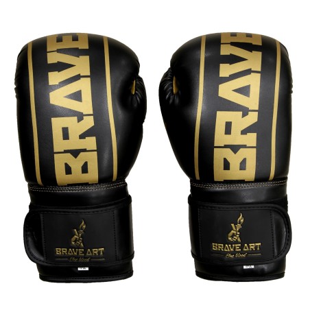 Classic One Boxhandschuhe Schwarz & Gold – Brave Art