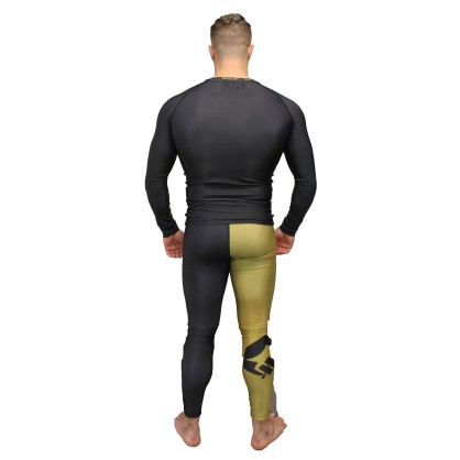 Rashguard BG Brave Art – Manches Longues Noir & Doré | Style & Perform