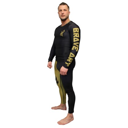 BG Rashguard Brave Art – Langarm Schwarz & Gold | Stil & Kraft