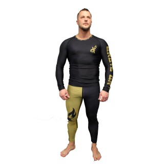 Rashguard BG Brave Art – Manches Longues Noir & Doré | Style & Perform