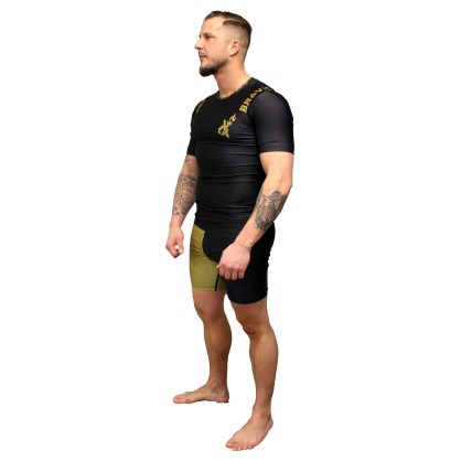 BG Rashguard Brave Art – Short Sleeves Black & Gold | Power & Precisio