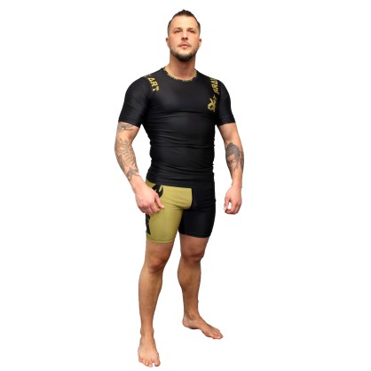 BG Rashguard Brave Art – Kurzarm Schwarz & Gold | Stil & Leistung