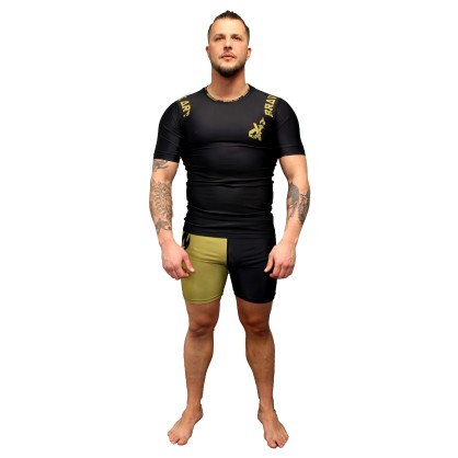 BG Rashguard Brave Art – Kurzarm Schwarz & Gold | Stil & Leistung