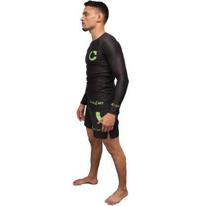 Rashguard Tone Up Brave Art – Manches Longues Noir & Vert | Endurance