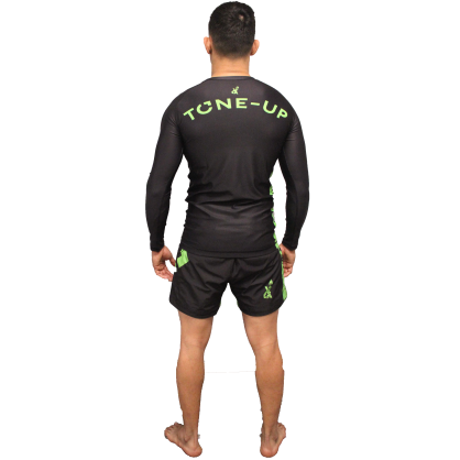 Rashguard Tone Up Brave Art – Manches Longues Noir & Vert | Endurance