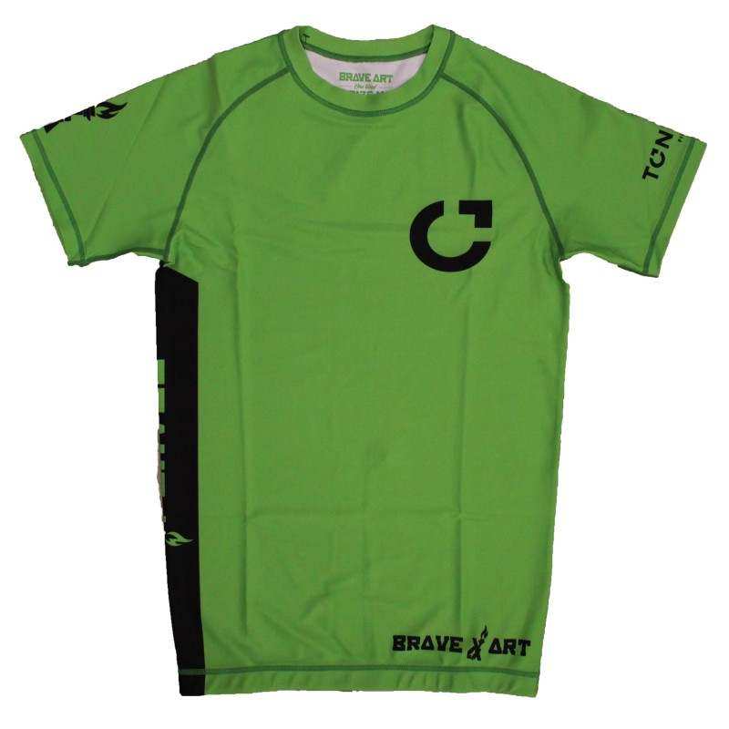 Rashguard Tone Up Manches Courtes Vert Brave Art Rashguard Tone Up Manches Courtes Vert Brave Art