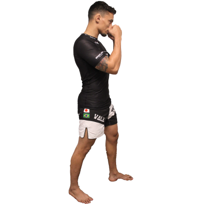 Vale Tudo Rashguard Brave Art – Kurzarm Schwarz | Flaggen & Leistung