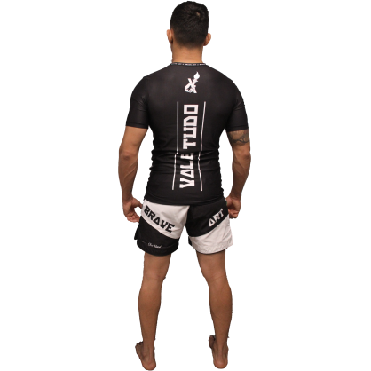 Vale Tudo Rashguard Brave Art – Kurzarm Schwarz | Flaggen & Leistung