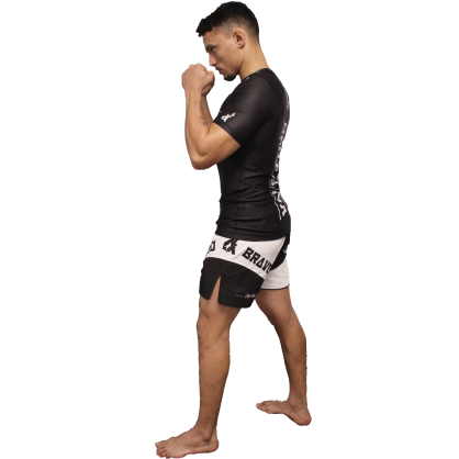 Rashguard Vale Tudo Brave Art – Noir Manches Courtes | Drapeaux & Perf