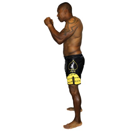 Brave Art Dares MMA Shorts – Black & Yellow | Boldness & Strength