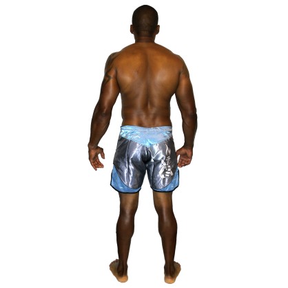 Short MMA Kamon Brave Art – Bleu Ciel & Gris | Tradition & Performance