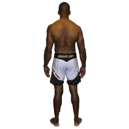 Octogone MMA Shorts Brave Art – White | Strength & Mobility