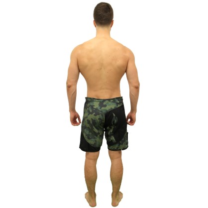Frontliner MMA Shorts Brave Art – Green Camo | Durability & Freedom