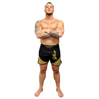BG MMA Shorts Brave Art – Black & Gold | Strength & Style