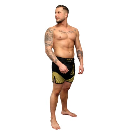 MMA Shorts BG Brave Art – Schwarz & Gold | Stärke & Stil