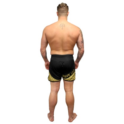 BG MMA Shorts Brave Art – Black & Gold | Strength & Style