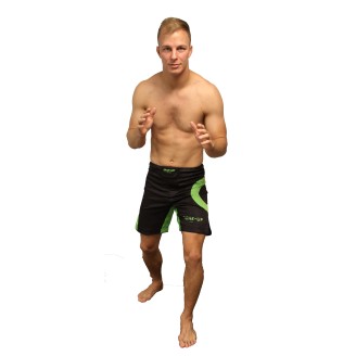 Tone Up MMA Shorts Brave Art – Black & Green | Style & Mobility