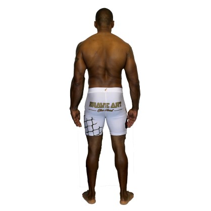 Octogone Compression Shorts Brave Art – White | Cage-Inspired Performa